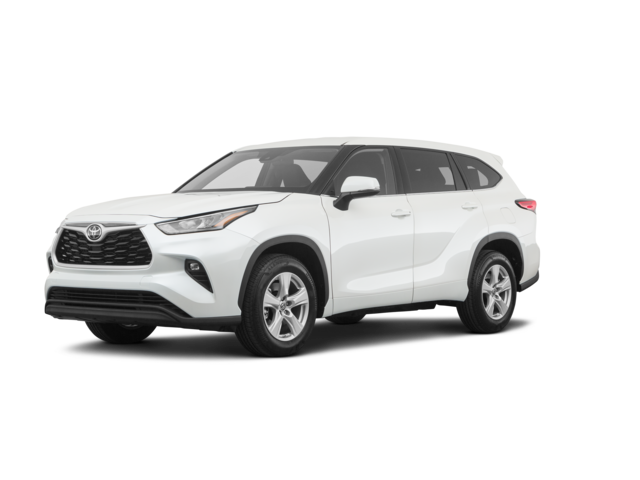 2020 Toyota Highlander XLE, front three-quarter view, paint 1 of 8