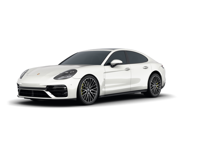 2021 Porsche Panamera 4 E-Hybrid Sport Turismo, front three-quarter view, paint 1 of 8