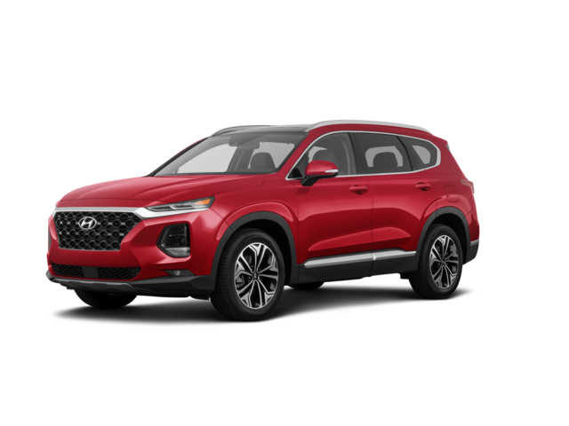 2019 Hyundai Santa Fe Ultimate 2.0T, front three-quarter view, paint 1 of 8