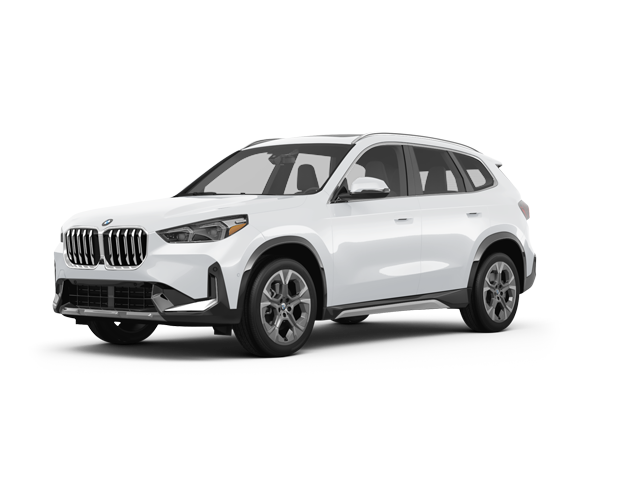2025 BMW X1 xDrive28i, front three-quarter view, paint 1 of 8
