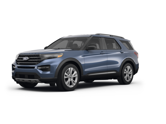 2021 Ford Explorer XLT, front three-quarter view, paint 1 of 8