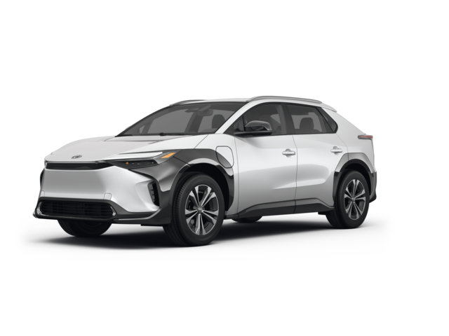 2023 Toyota bZ4X XLE, front three-quarter view, paint 1 of 8