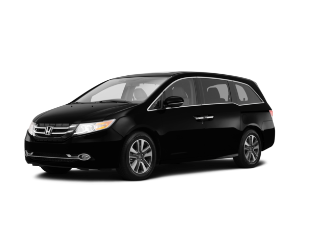 2014 Honda Odyssey Touring Elite, front three-quarter view, paint 1 of 8