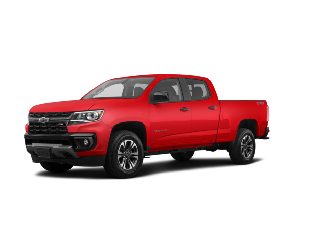2022 Chevrolet Colorado Z71, front three-quarter view, paint 1 of 8
