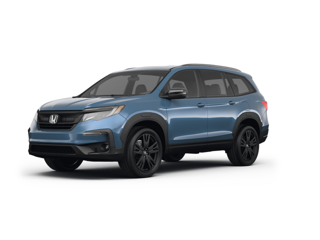 2022 Honda Pilot TrailSport, front three-quarter view, paint 1 of 8