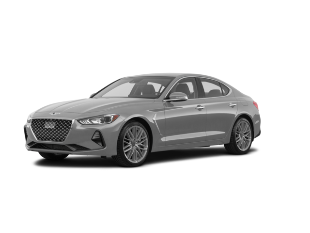 2019 Genesis G70 2.0T Advanced, front three-quarter view, paint 1 of 8