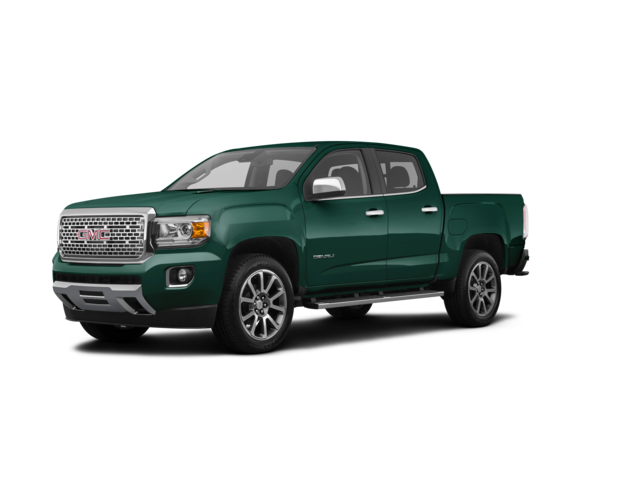 2018 GMC Canyon Denali, front three-quarter view, paint 1 of 8
