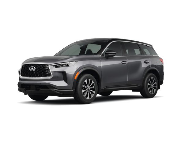 2024 INFINITI QX60 PURE, front three-quarter view, paint 1 of 8
