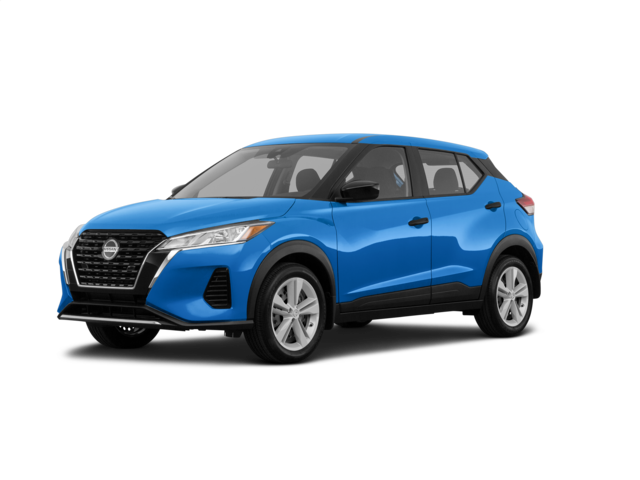 2023 Nissan Kicks S, front three-quarter view, paint 1 of 4