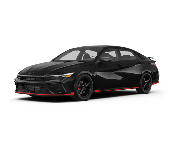 2025 Hyundai Elantra N Elantra N Sedan, front three-quarter view, paint 1 of 6