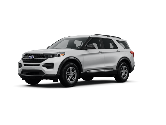 2024 Ford Explorer XLT, front three-quarter view, paint 1 of 8