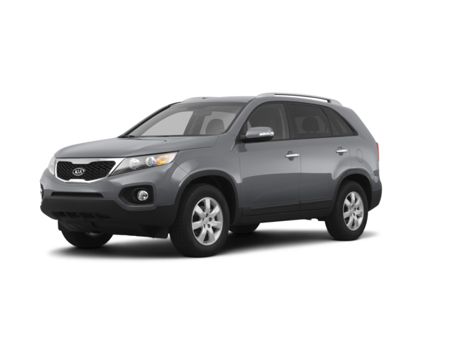 2012 Kia Sorento LX, front three-quarter view, paint 1 of 8