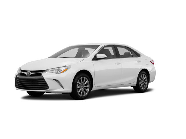 2017 Toyota Camry XLE, front three-quarter view, paint 1 of 8