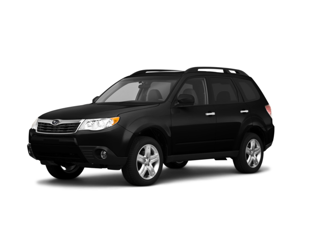 2010 Subaru Forester 2.5X Limited, front three-quarter view, paint 1 of 8