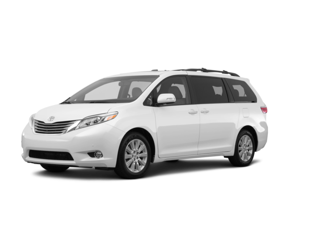 2015 Toyota Sienna LE 8-Passenger, front three-quarter view, paint 1 of 8