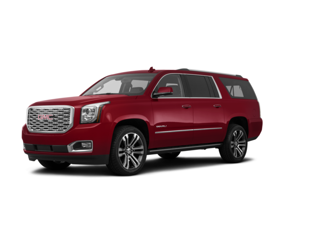 2018 GMC Yukon XL Denali, front three-quarter view, paint 1 of 8