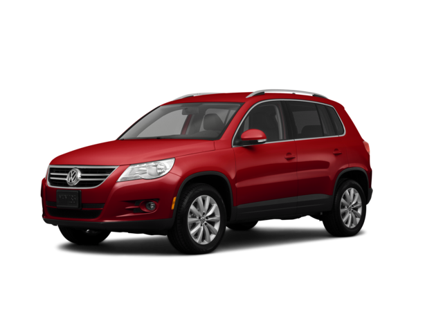 2011 Volkswagen Tiguan S, front three-quarter view, paint 1 of 7