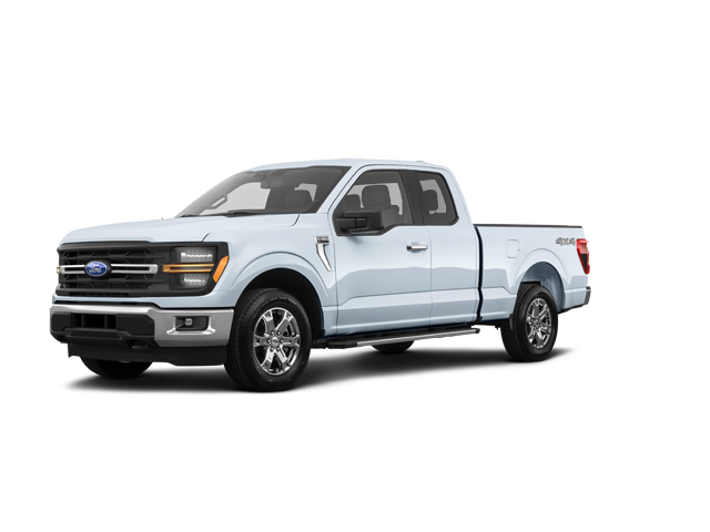 2025 Ford F-150 XLT, front three-quarter view, paint 1 of 8