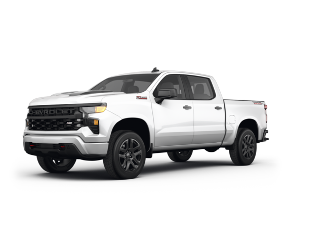 2022 Chevrolet Silverado 1500 Custom Trail Boss, front three-quarter view, paint 1 of 8