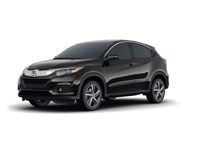 2021 Honda HR-V EX, front three-quarter view, paint 1 of 8
