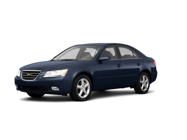 2010 Hyundai Sonata SE V6, front three-quarter view, paint 1 of 8