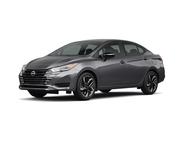 2025 Nissan Versa SR, front three-quarter view, paint 1 of 7