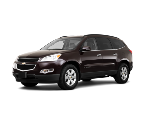 2010 Chevrolet Traverse LT2, front three-quarter view, paint 1 of 8