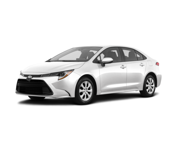 2023 Toyota Corolla LE, front three-quarter view, paint 1 of 8