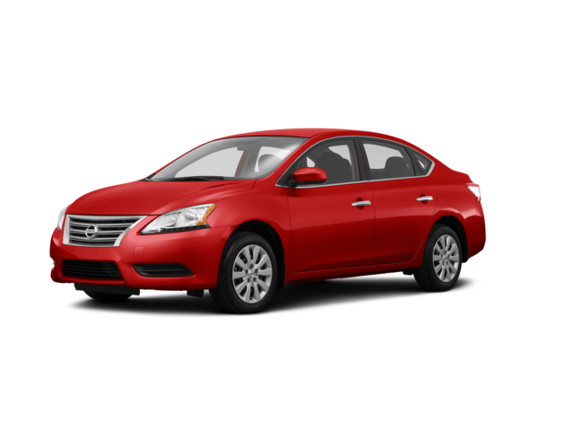 2015 Nissan Sentra SV, front three-quarter view, paint 1 of 8