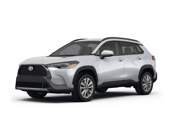 2022 Toyota Corolla Cross LE, front three-quarter view, paint 1 of 7