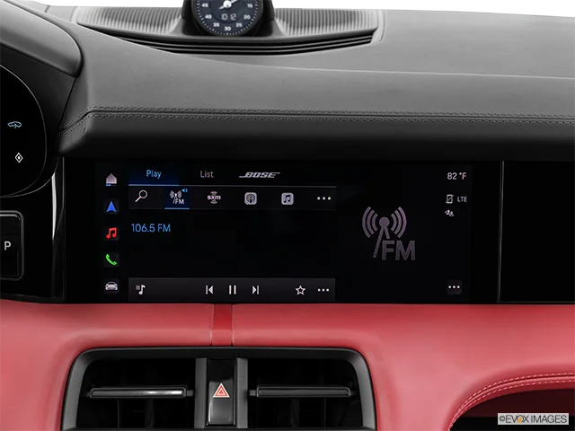 2027 Porsche Taycan | Closeup of radio head unit