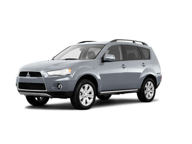 2010 Mitsubishi Outlander ES, front three-quarter view, paint 1 of 7