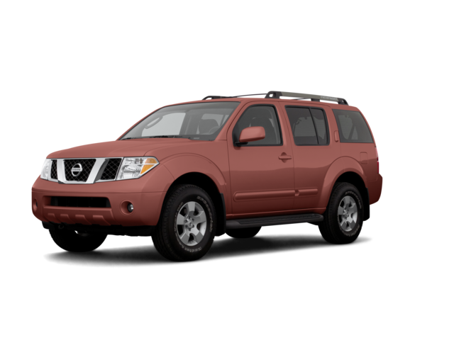 2007 Nissan Pathfinder SE, front three-quarter view, paint 1 of 8