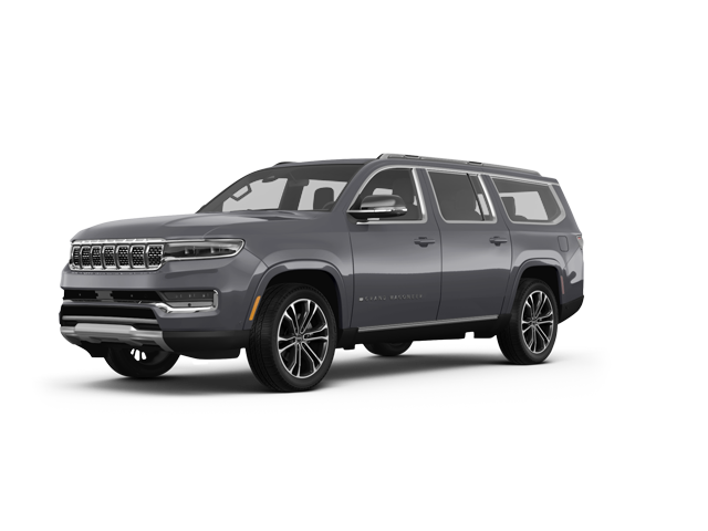 2025 Jeep Grand Wagoneer L Series II Obsidian, front three-quarter view, paint 1 of 7