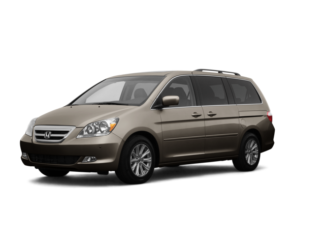 2007 Honda Odyssey Touring, front three-quarter view, paint 1 of 8