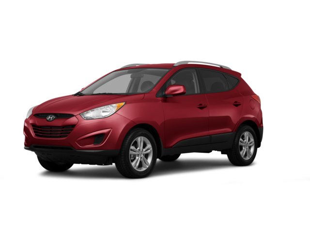 2011 Hyundai Tucson GL, front three-quarter view, paint 1 of 8