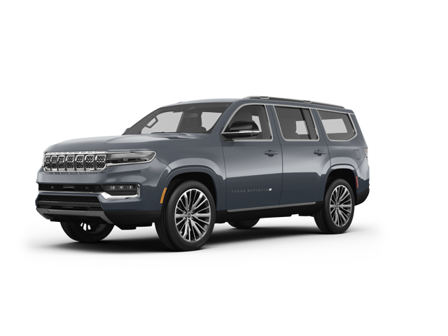 2025 Jeep Grand Wagoneer Grand Wagoneer SUV, front three-quarter view, paint 1 of 7