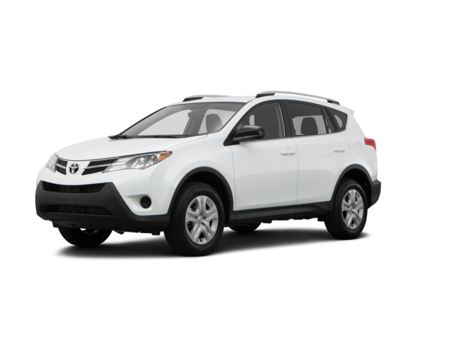 2015 Toyota RAV4 LE, front three-quarter view, paint 1 of 8