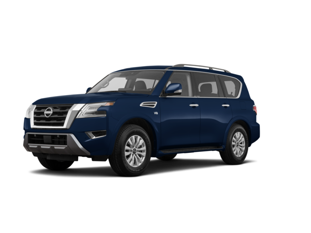 2022 Nissan Armada SV, front three-quarter view, paint 1 of 7