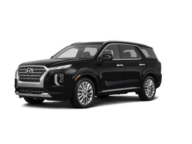 2020 Hyundai Palisade Limited, front three-quarter view, paint 1 of 8