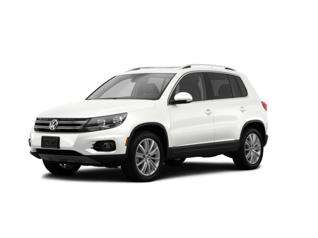 2014 Volkswagen Tiguan SEL 4Motion, front three-quarter view, paint 1 of 8