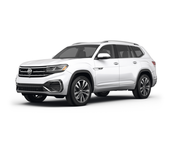2022 Volkswagen Atlas SEL Premium R-Line, front three-quarter view, paint 1 of 8