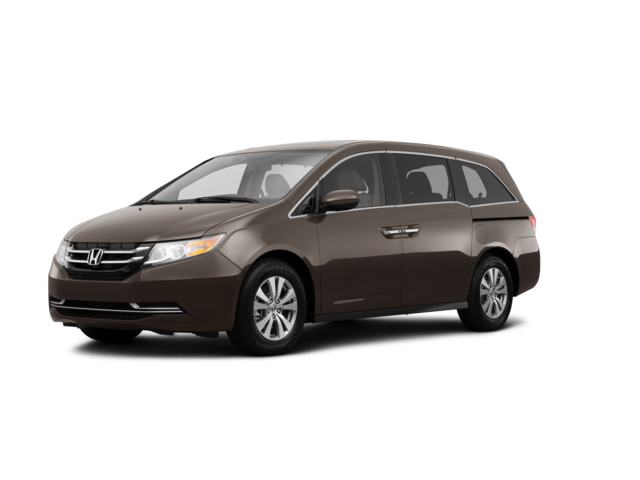2014 Honda Odyssey Touring, front three-quarter view, paint 1 of 8