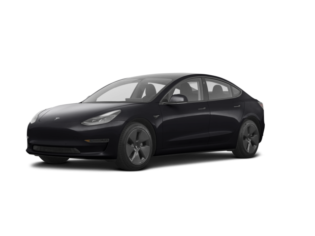 2021 Tesla Model 3 Base, front three-quarter view, paint 1 of 5