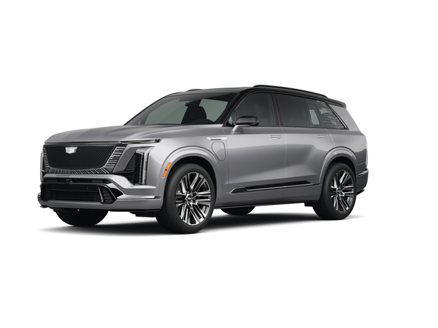 2026 Cadillac Vistiq Platinum, front three-quarter view, paint 1 of 5