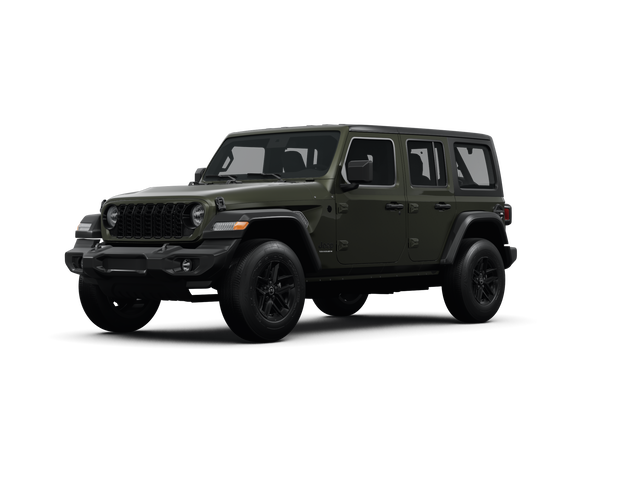 2025 Jeep Wrangler Rubicon, front three-quarter view, paint 1 of 8