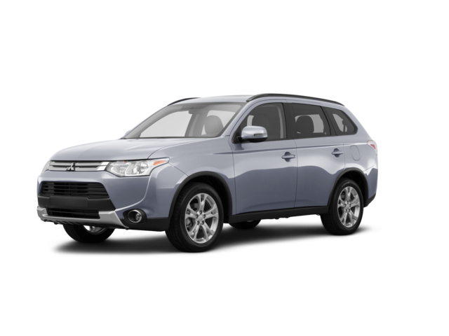 2015 Mitsubishi Outlander ES, front three-quarter view, paint 1 of 7