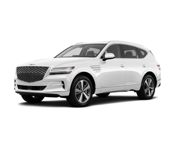 2021 Genesis GV80 2.5T, front three-quarter view, paint 1 of 8