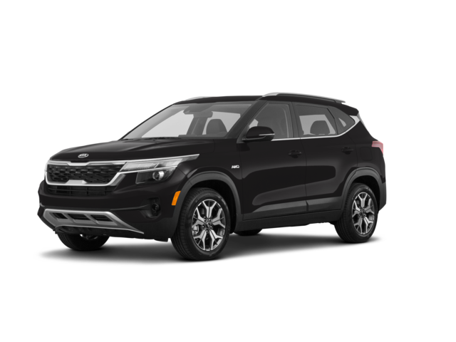 2021 Kia Seltos EX, front three-quarter view, paint 1 of 8