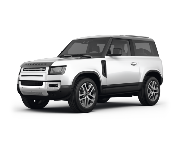 2022 Land Rover Defender 90 90 P300 S, front three-quarter view, paint 1 of 8